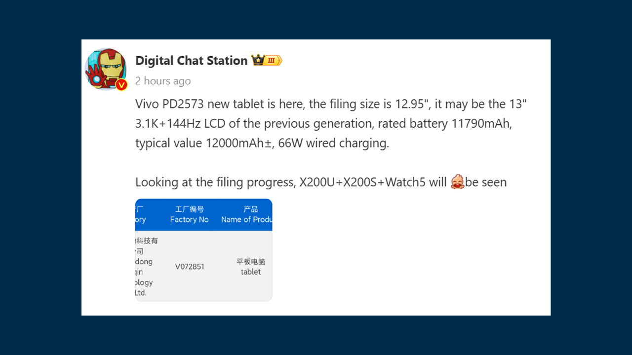 13 inc ekranli vivo pad 4 pro ozellikleri sizdirildi 0 OUEOWQjs