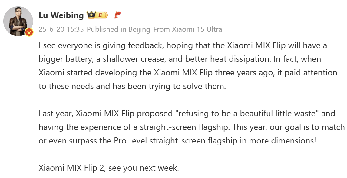 Galaxy Z Flip 7 rakibi Xiaomi Mix Flip 2 için tarih verildi! 1 galaxy z flip 7 rakibi xiaomi mix flip 2 icin tarih verildi 0 g1a9Wwry