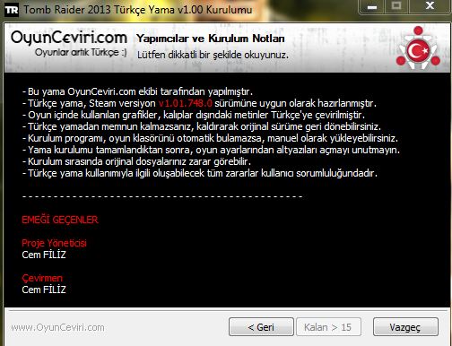 Rise of The Tomb Raider Türkçe yama nasıl yapılır? 2 rise of the tomb raider turkce yama nasil yapilir 1 PdHRCYVi