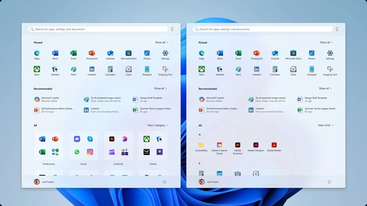 Windows 11’in Başlat menüsü yenilendi! 3 windows 11in baslat menusu yenilendi 2 Z6KP5uy2