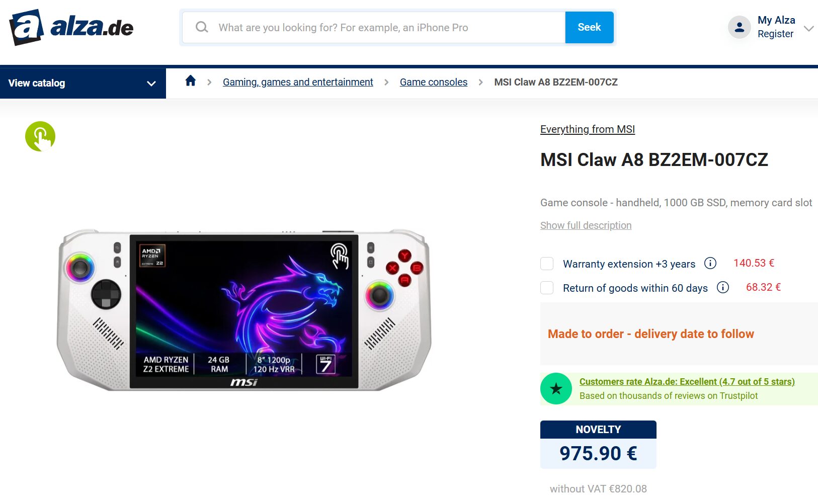 MSI Claw A8 Avrupa’ya geliyor: İşte fiyatı 1 msi claw a8 avrupaya geliyor iste fiyati 0