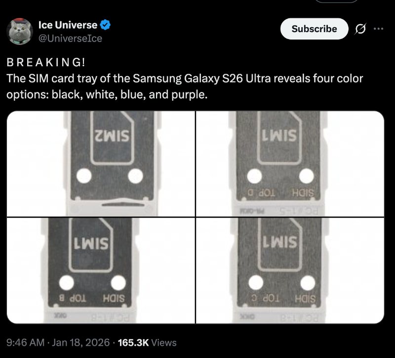 galaxy s26 ultra renkleri sizdi turuncu yok mor geliyor 0 rk6FyZe2