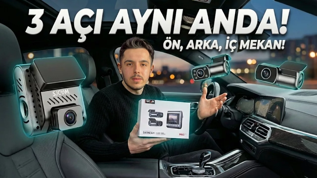 3 Kameralı Araç İçi Kamerası! SJCam M60 İnceleme